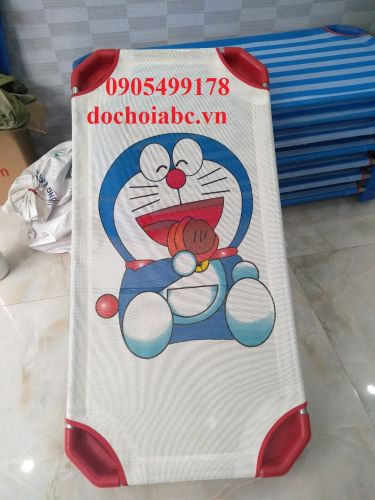 GIƯỜNG NGỦ MẦM NON IN HÌNH GẤU