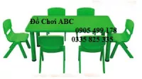 BÀN HÌNH CHỮ NHẬT MẦM NON