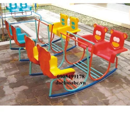 Bập bênh 4 ghế gấu mầm non đà nẵng