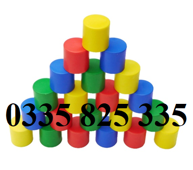 BỘ KHỐI 20 HÌNH TRỤ TRÒN CHO BÉ