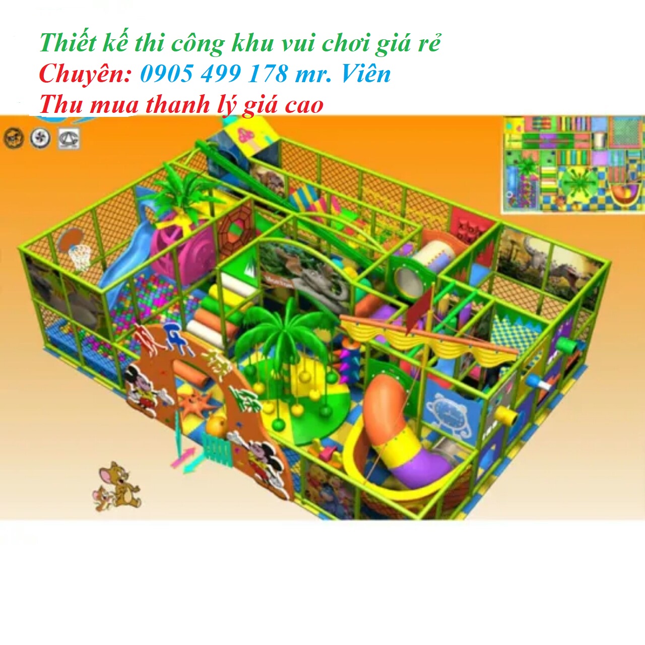 CHUYÊN THIẾT KẾ - THI CÔNG LẮP ĐẶT KHU VUI CHƠI TRẺ EM TẠI AN GIANG