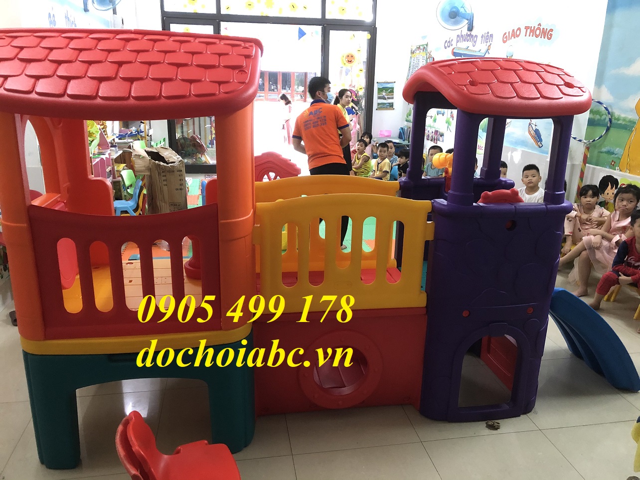 Bộ Liên Hoàn Cầu Trượt Nhà Leo 2 Khối Tại Hồ Chí Minh