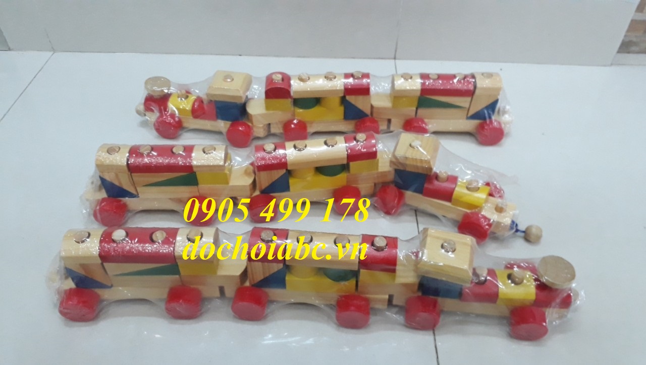 BỘ LẮP RÁP XE LỬA BẰNG GỖ - ĐỒ CHƠI MONTESSORI