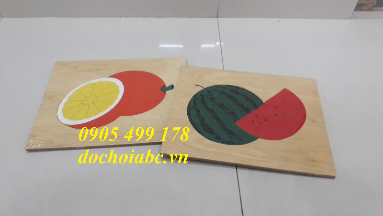 TRANH GHÉP HÌNH HOA QUẢ - ĐỒ CHƠI MONTESSORI