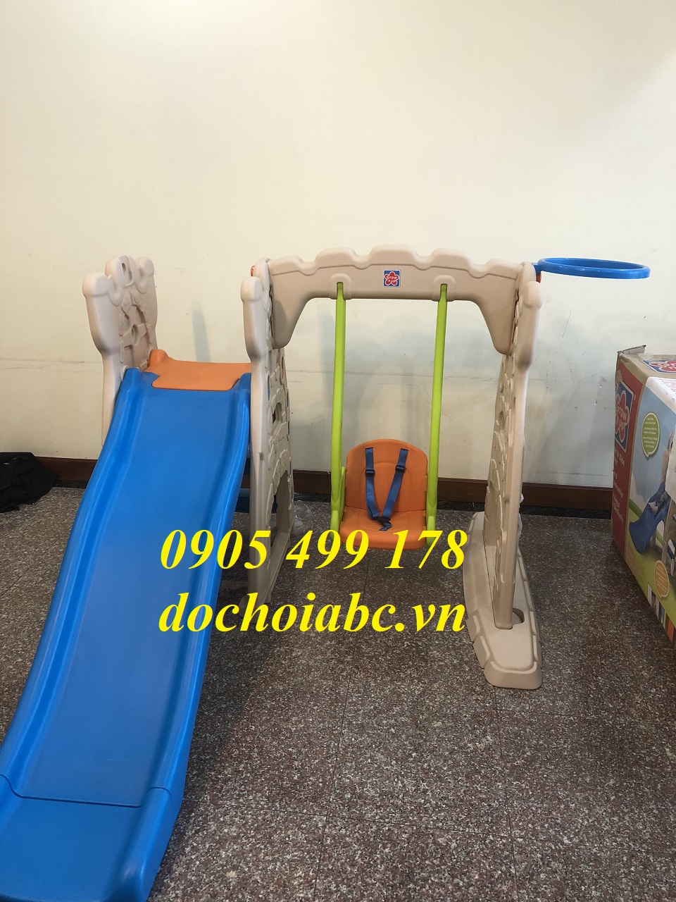 BỘ CẦU TRƯỢT BÓNG RỔ MINI CHO BÉ MẦM NON TẠI SÀI GÒN