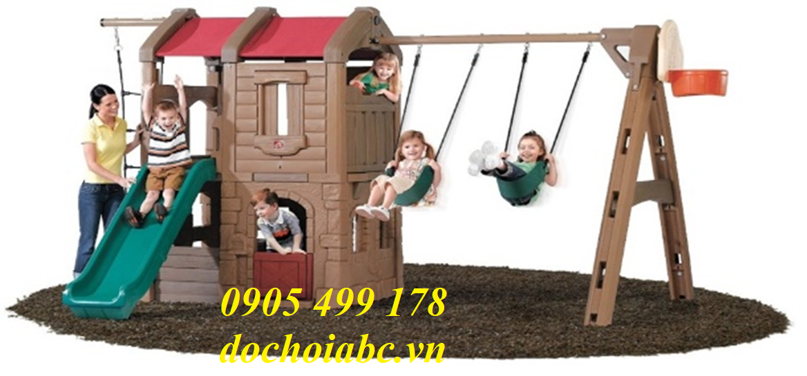 BỘ NHÀ LEO XÍCH ĐU CẦU TRƯỢT NHẬP KHẨU CHO BÉ MẦM NON