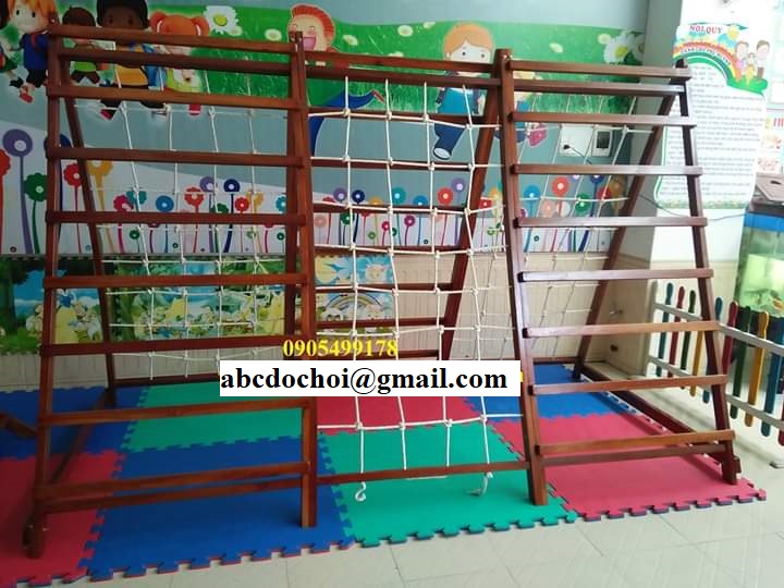 BỘ VẬN ĐỘNG LEO NÚI ĐA NĂNG BÀNG GỖ CHO BÉ