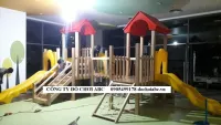 BỘ LIÊN HOÀN CẦU TRƯỢT GỖ CHO BÉ ABC - 001