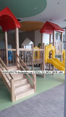 BỘ LIÊN HOÀN CẦU TRƯỢT GỖ CHO BÉ ABC - 004