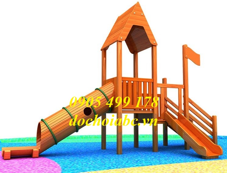 BỘ CẦU TRƯỢT GỖ CHO BÉ MẦM NON ABC - 006