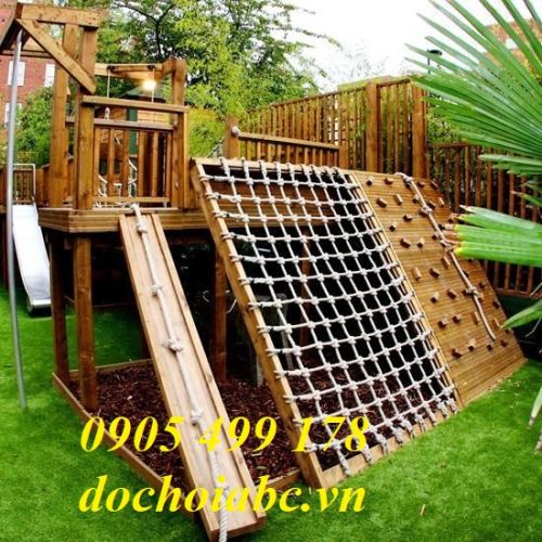 BỘ CẦU TRƯỢT GỖ CHO BÉ MẦM NON ABC - 008