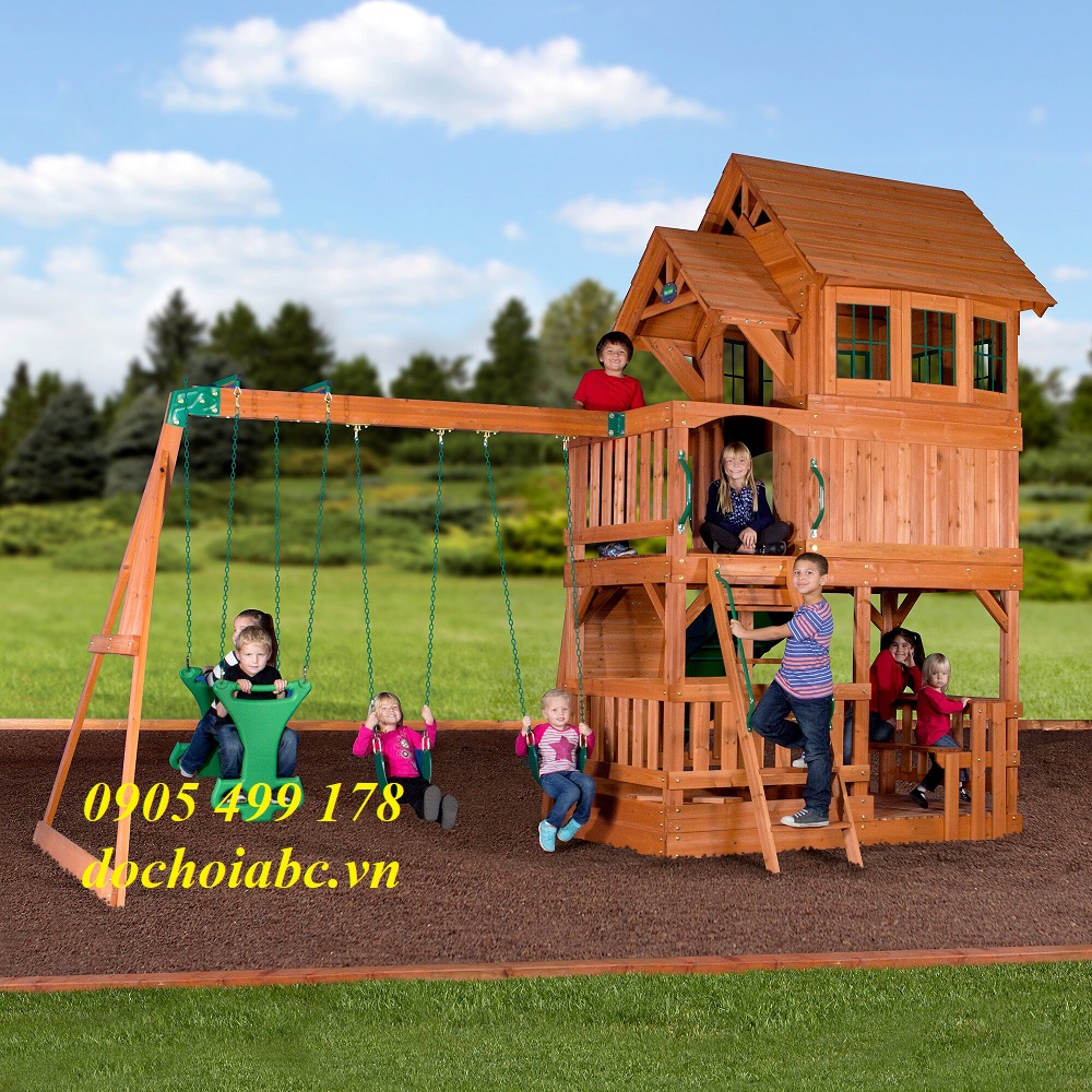 BỘ CẦU TRƯỢT LIÊN HOÀN ĐA NĂNG BẰNG GỖ MẦM NON CHO BÉ ABC - 017