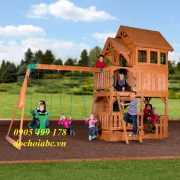 BỘ CẦU TRƯỢT LIÊN HOÀN ĐA NĂNG BẰNG GỖ MẦM NON CHO BÉ ABC - 017