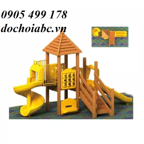 BỘ CẦU TRƯỢT GỖ LIÊN HOÀN CHO TRẺ ABC - 018