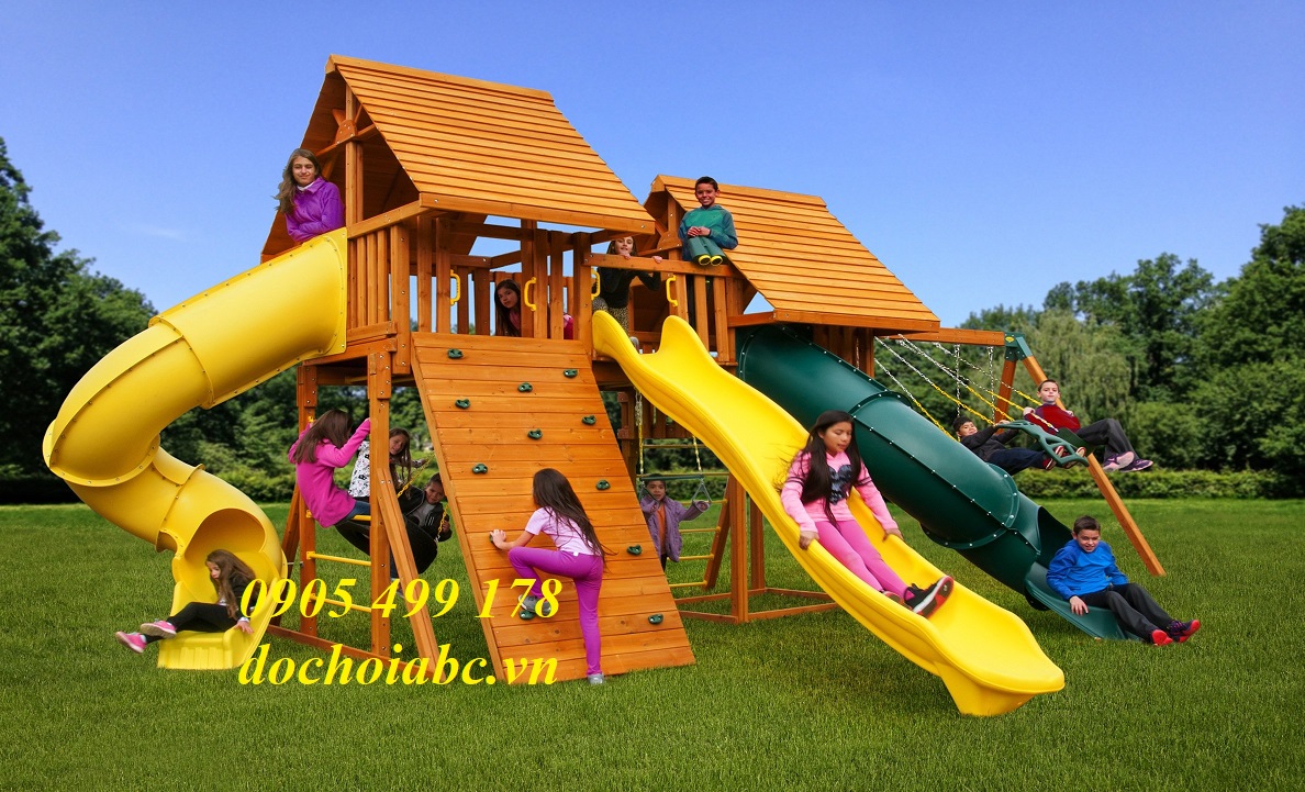 BỘ CẦU TRƯỢT GỖ LIÊN HOÀN CHO TRẺ ABC - 018