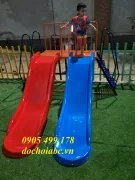 CẦU TRƯỢT 2 MÁNG SONG SONG CHO BÉ MẦM NON