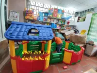 NHÀ CHƠI CẦU TRƯỢT BỂ BÓNG CHO BÉ MẦM NON