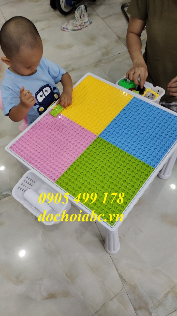 BỘ BÀN GHẾ LEGO XẾP HÌNH CHO BÉ MẦM NON