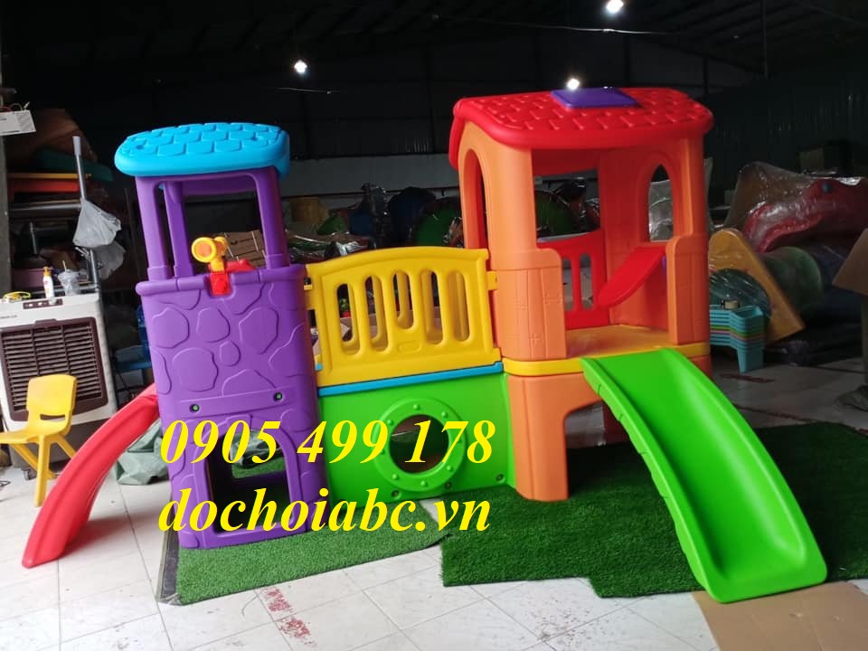 Bộ Nhà Leo Cầu Trượt 2 Khối Đa Năng Cho Trẻ Em Giá Rẻ - Chất Lượng Nhất