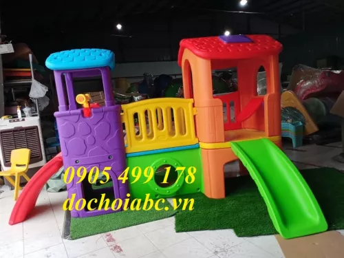Bộ Nhà Leo Cầu Trượt 2 Khối Đa Năng Cho Trẻ Em Giá Rẻ - Chất Lượng Nhất
