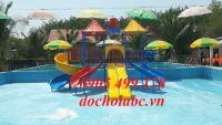 Bộ cầu trượt bể bơi composite cho trẻ em