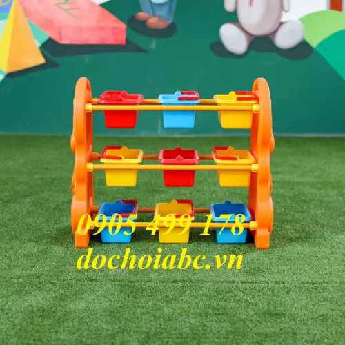 KỆ NHỰA ĐỰNG ĐỒ CHƠI CHO BÉ MẦM NON