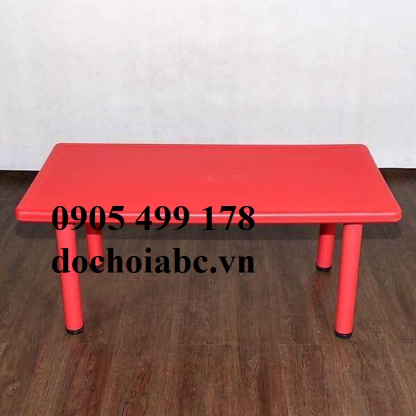 BÀN NHỰA ĐÚC CHO BÉ HÌNH CHỮ NHẬT NHẬP KHẨU