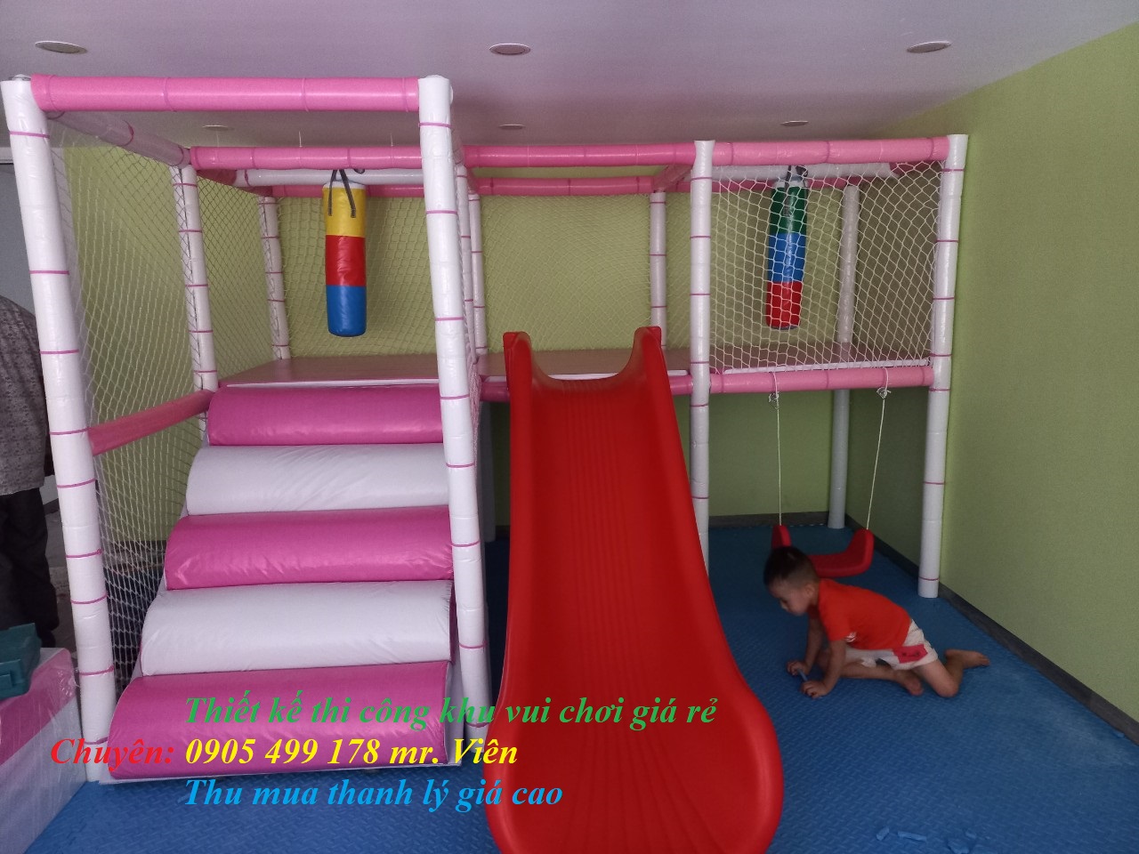 Thi công - Thiết kế - Lắp đặt khu vui chơi trẻ em kết hợp kinh doanh quán cafe tại Bình Định