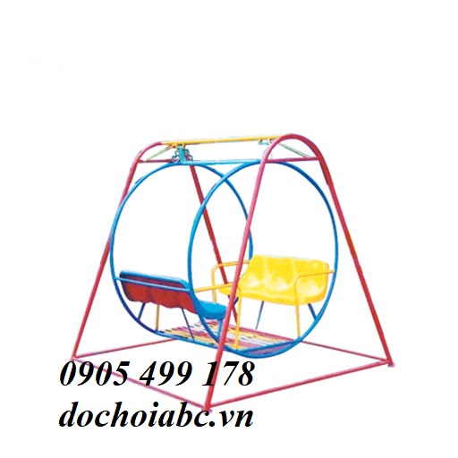 Xích Đu Quả Táo 6 Ghế Ngồi Cho Bé Mầm Non