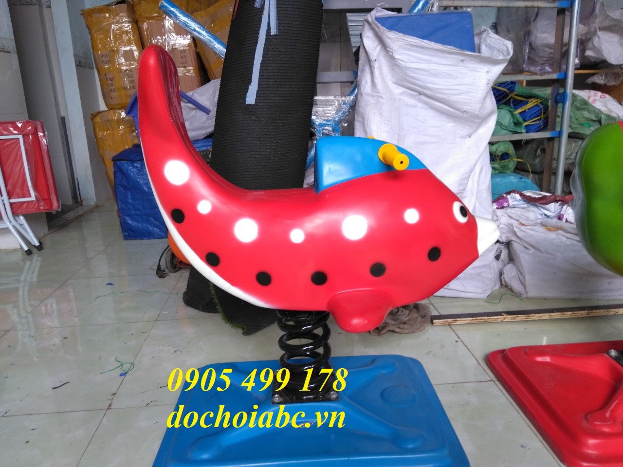 Thú Nhún Lò Xo Hình Cá Heo - Đồ Chơi ABC