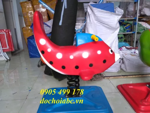 Thú Nhún Lò Xo Hình Cá Heo - Đồ Chơi ABC