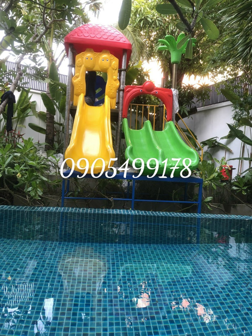 CẦU TRƯỢT BỂ BƠI NGOÀI TRỜI CHO BÉ