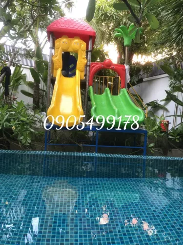 CẦU TRƯỢT BỂ BƠI NGOÀI TRỜI CHO BÉ