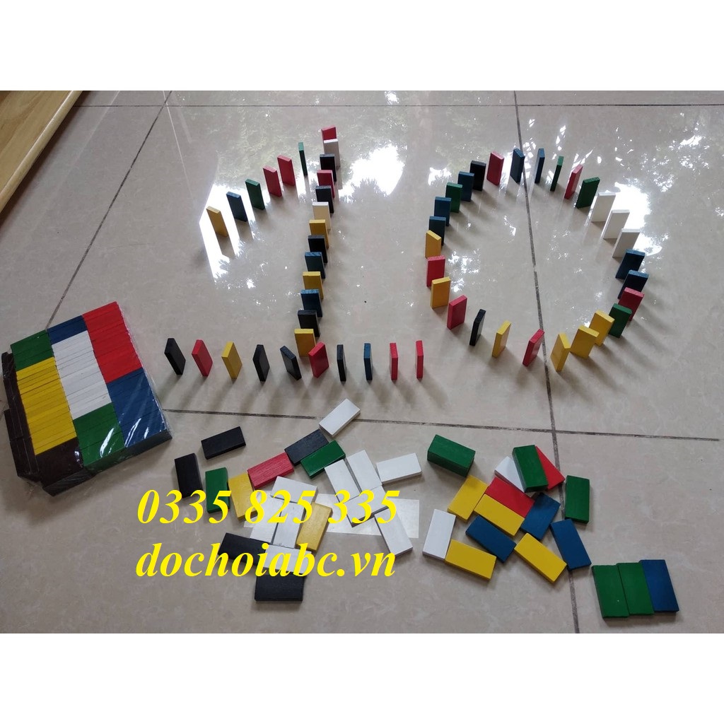 Bộ đồ chơi gỗ xếp hình Domino Cho Bé