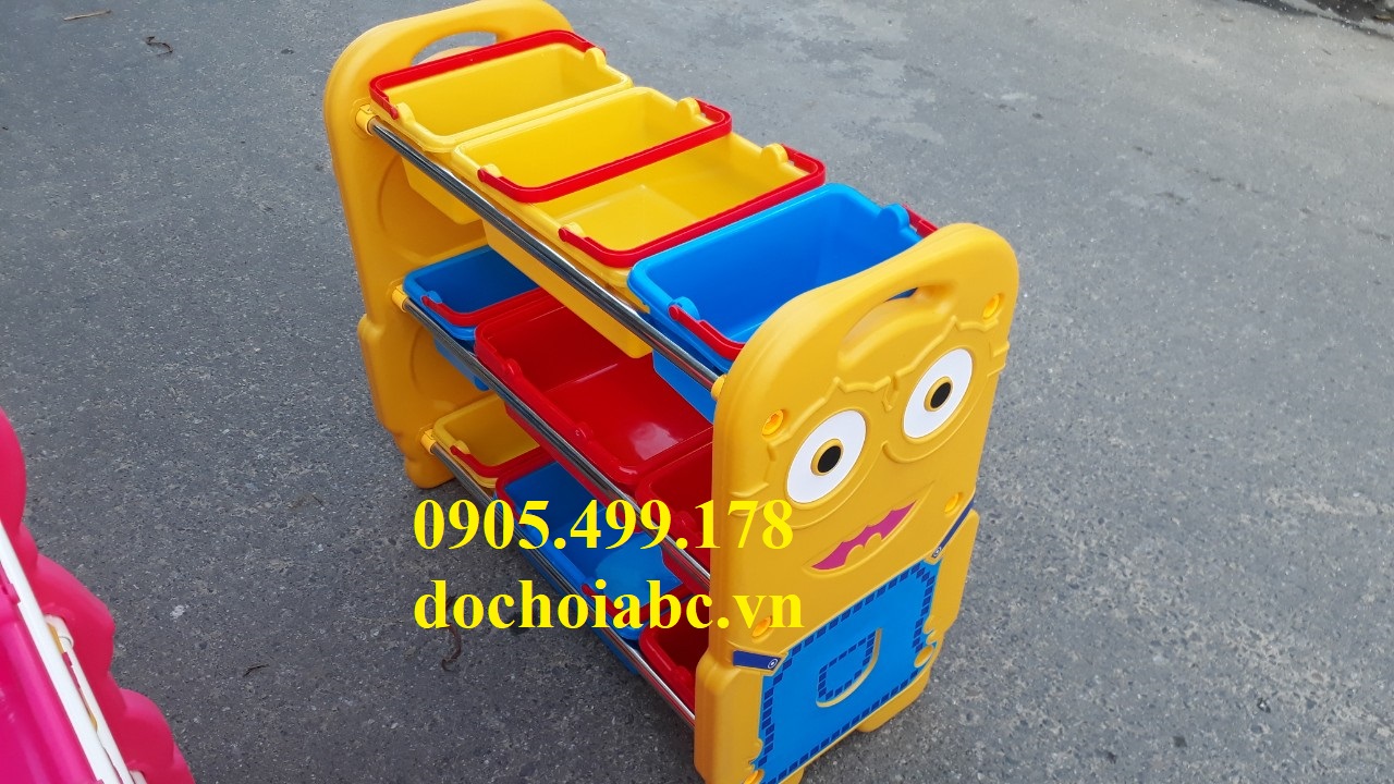 Kệ Nhựa Đựng Đồ Chơi Hình Minion Giá Rẻ  -Chất Lượng