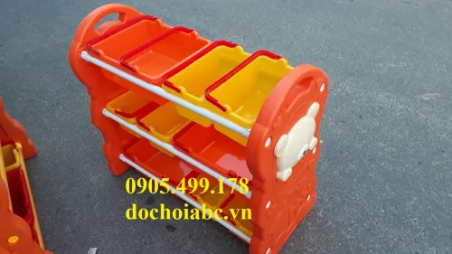 Kệ Nhựa Đựng Đồ Chơi Hình Gấu Dễ Thương Cho Trẻ Em ABC