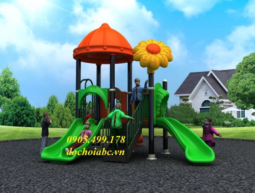 Bộ liên hoàn cầu trượt ngoài trời Cho trẻ en ABC (4)