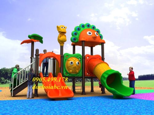 Bộ liên hoàn cầu trượt ngoài trời Cho trẻ en ABC (12)