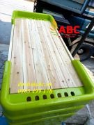 Giường Gỗ Chân Nhựa Mầm Non Nhập Khẩu