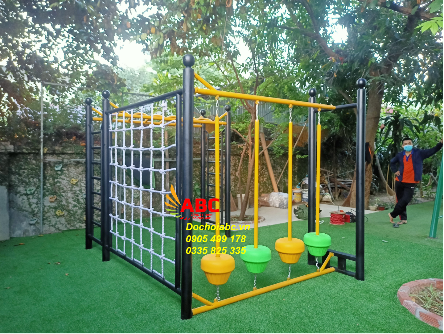 BỘ VẬN ĐỘNG NGOÀI TRỜI: CẦU THANG THĂNG BẰNG GIAO ĐỘNG