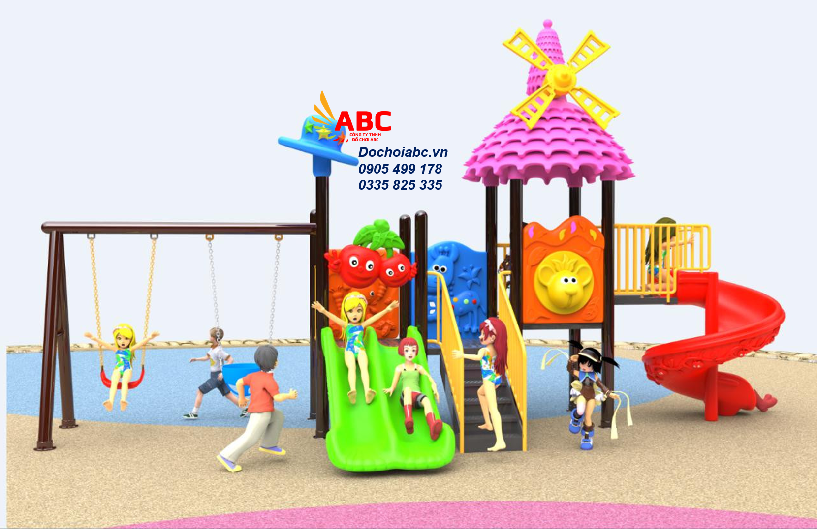 BỘ LIÊN HOÀN CẦU TRƯỢT XÍCH ĐU MÁI CỐI XOAY GIÓ