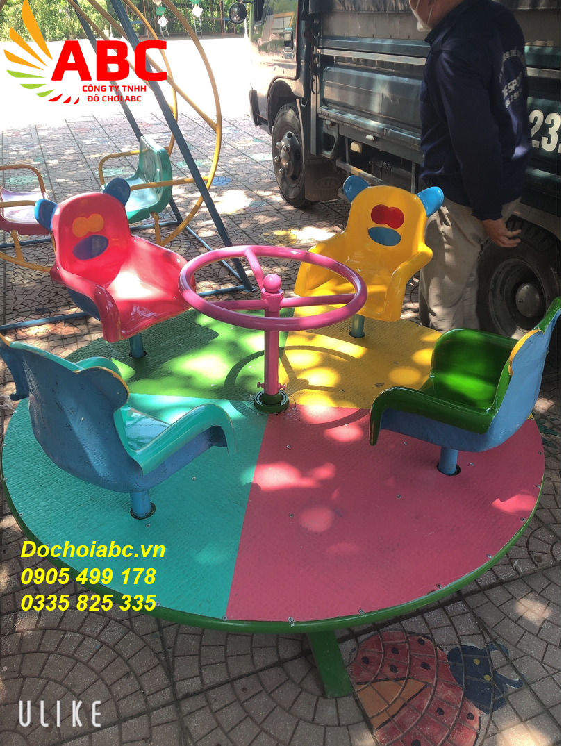 ĐU QUAY 4 CHỖ GHẾ GẤU