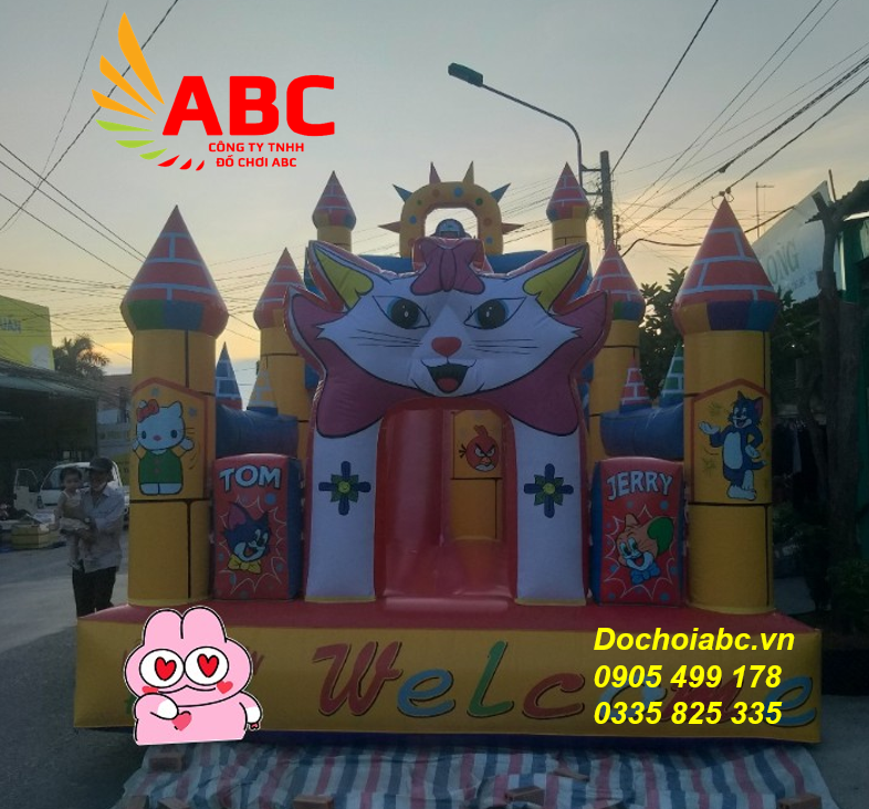 NHÀ PHAO, NHÀ HƠI - ĐỒ CHƠI MÔ HÌNH BƠM HƠI CHO BÉ