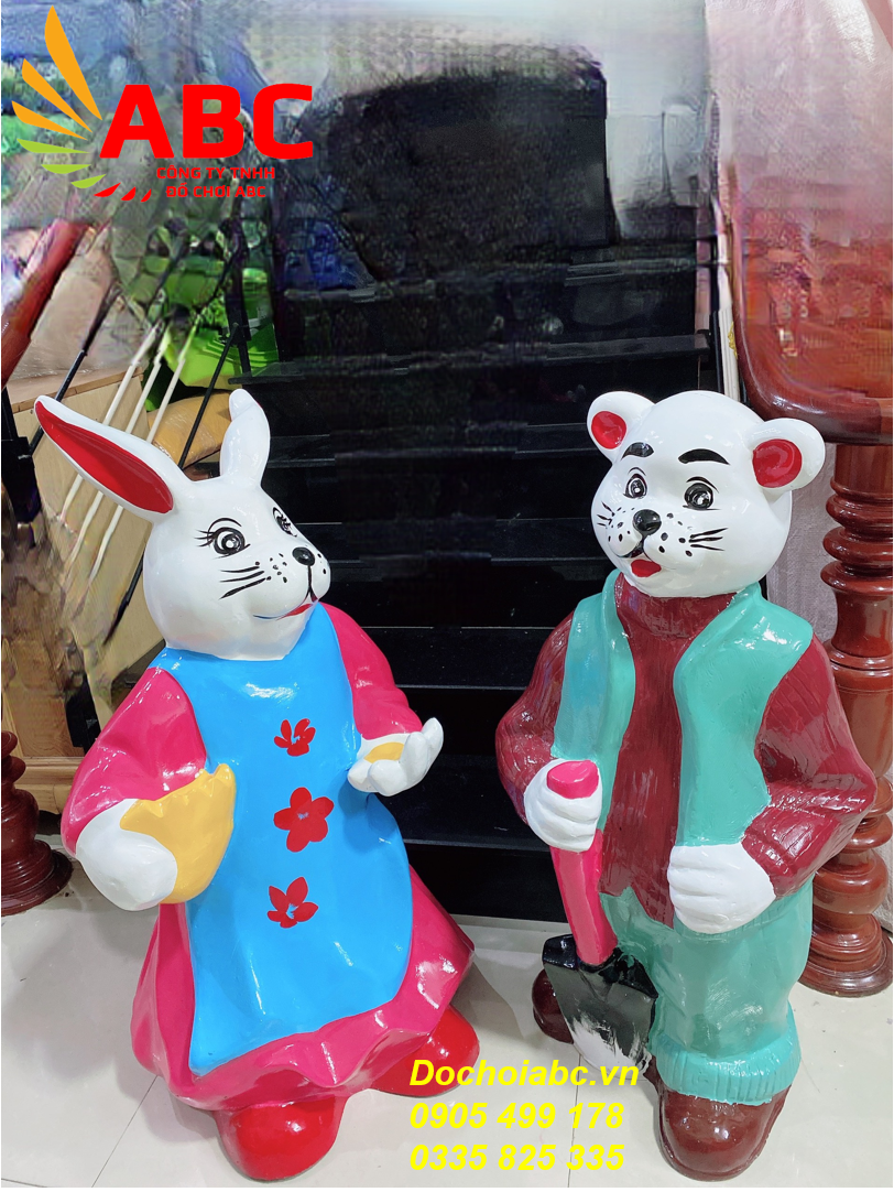 Tượng con thỏ vườn cổ tích