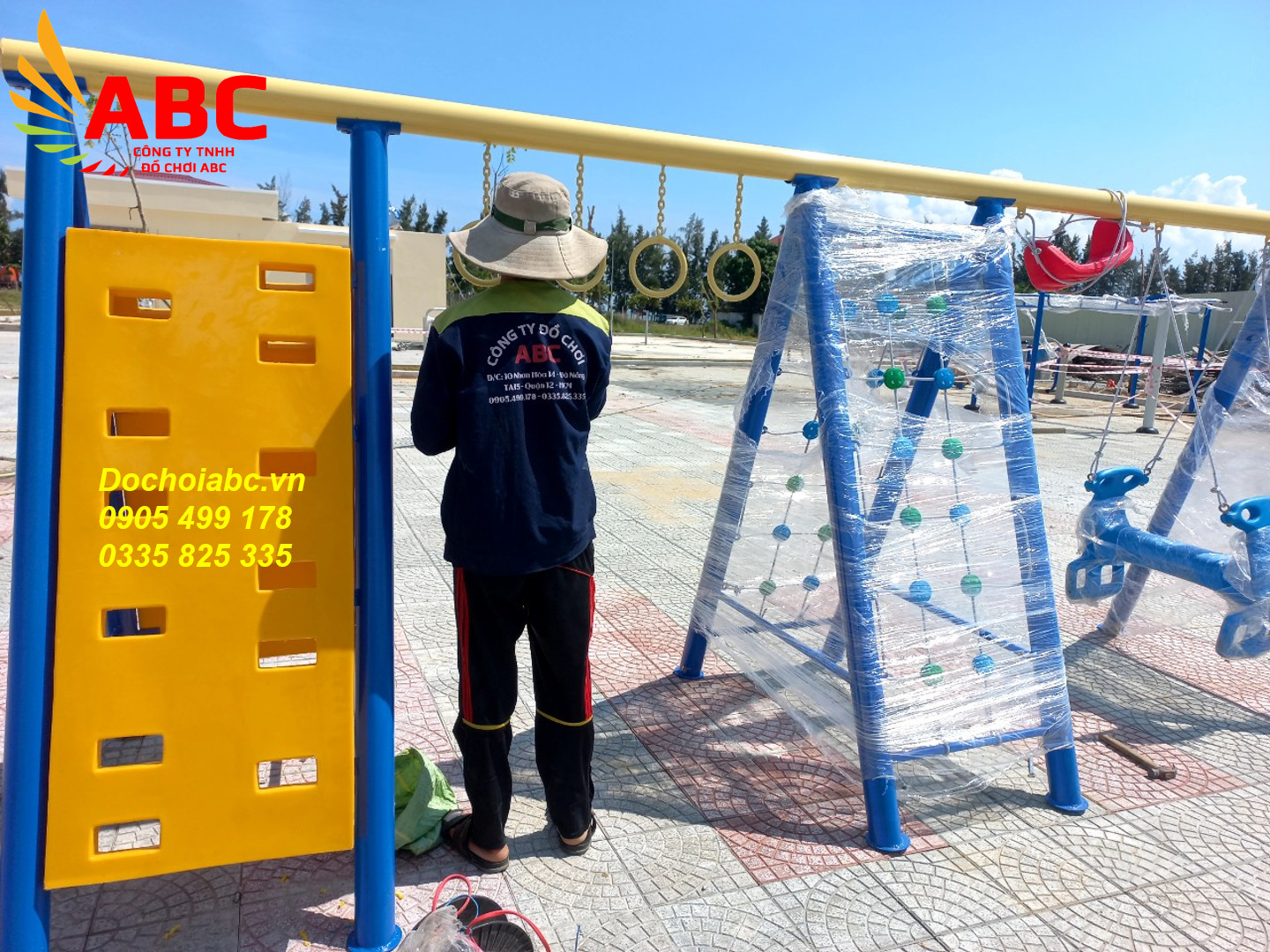 Bộ vận động liên hoàn thang leo xích đu