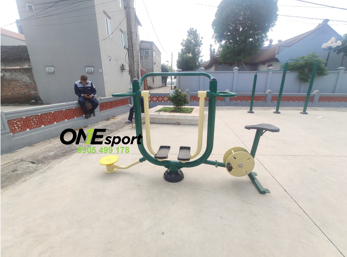 Cụm thiết bị đi bộ trên không - đạp xe - xoay eo ngoài trời