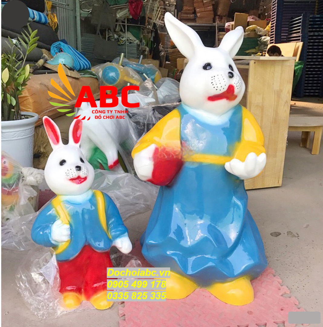 Tượng Thỏ mẹ và Thỏ con