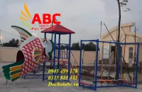 Cầu trượt cho trẻ em bằng nhựa Composite hình con cá chép