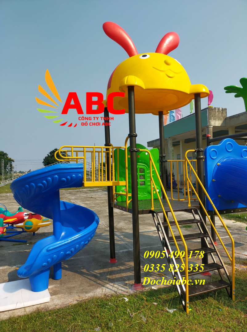 Cầu trượt liên hoàn xích đu mái thỏ