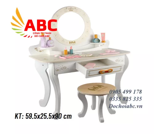Kệ trang điểm cho bé bằng gỗ cao cấp